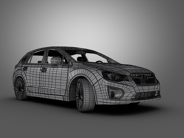 3d subaru car - Subaru Impreza (2012) by Swan3DStudios